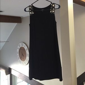 Black dress with shoulder detail
